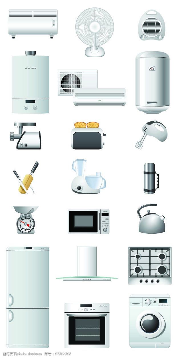 廚房電器家電矢量圖的魅力與應(yīng)用